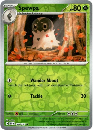 Spewpa [Reverse Holo] #6 Pokemon Surging Sparks