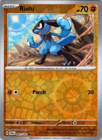 Riolu [Reverse Holo] #81 Pokemon Stellar Crown