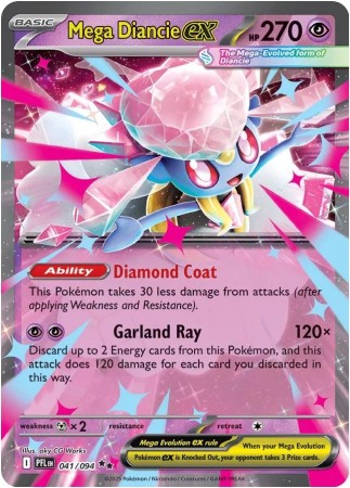 Mega Diancie ex #41 Pokemon Phantasmal Flames 