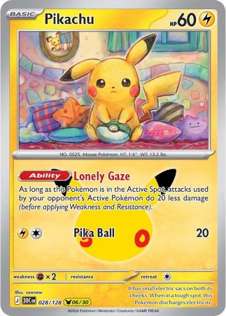 Pikachu #28 Pokemon 30th Celebration