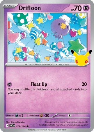 Drifloon #73 Pokemon 30th Celebration
