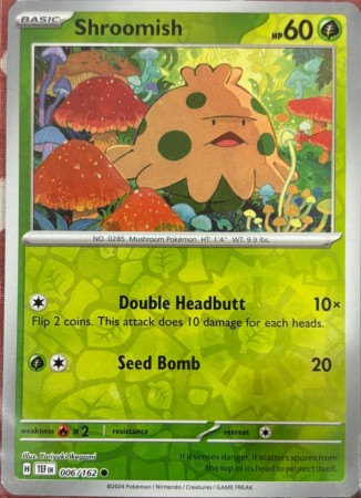 Shroomish [Reverse Holo] #6 Pokemon Temporal Forces