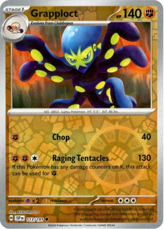 Grapploct [Reverse Holo] #113 Pokemon Surging Sparks