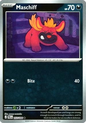 Maschiff [Reverse Holo] #57 Pokemon Pitch Black 