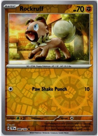 Rockruff [Reverse Holo] #89 Pokemon Temporal Forces