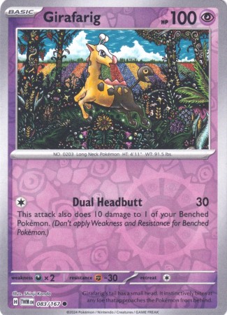 Girafarig [Reverse Holo] #83 Pokemon Twilight Masquerade
