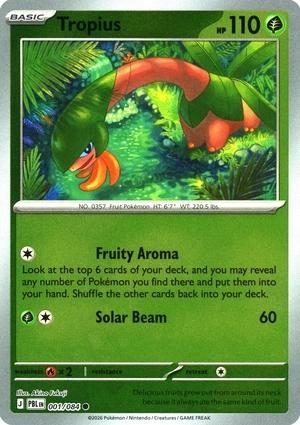 Tropius [Reverse Holo] #1 Pokemon Pitch Black