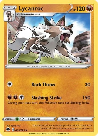 Lycanroc #30 Pokemon Champion's Path