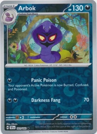 Arbok [Reverse Holo] #101 Pokemon Temporal Forces
