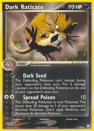Dark Raticate #17 Pokemon Team Rocket Returns