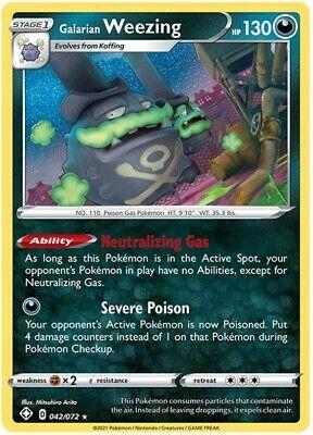 Galarian Weezing [Holo] #42 Pokemon Shining Fates