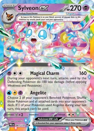 Sylveon ex #41 Pokemon Prismatic Evolutions
