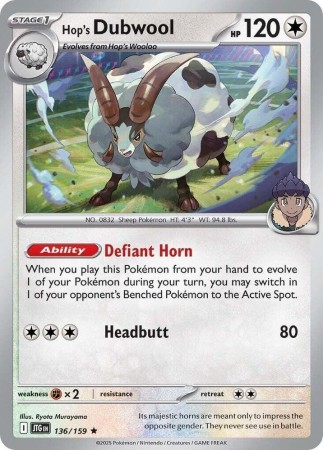 Hop's Dubwool #136 Pokemon Journey Together