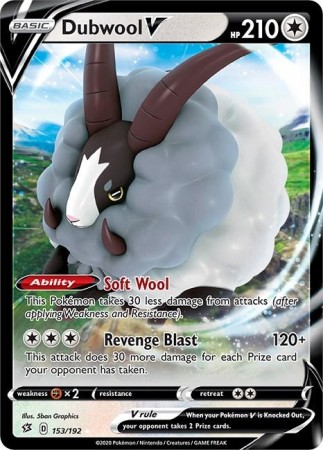 Dubwool V #153 Pokemon Rebel Clash
