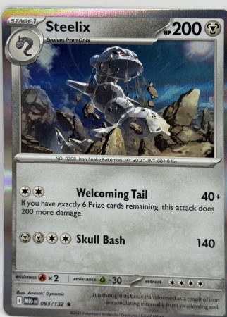 Steelix [Reverse Holo] #93 Pokemon Mega Evolution