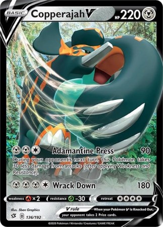 Copperajah V #136 Pokemon Rebel Clash