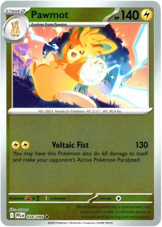 Pawmot [Reverse Holo] #34 Pokemon Phantasmal Flames