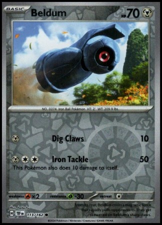 Beldum [Reverse Holo] #113 Pokemon Temporal Forces