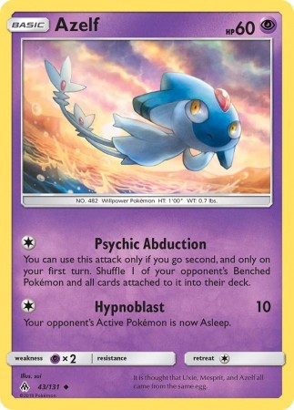 Azelf #43 Pokemon Forbidden Light
