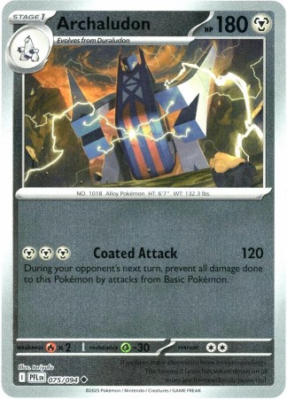 Archaludon [Reverse Holo] #75 Pokemon Phantasmal Flames