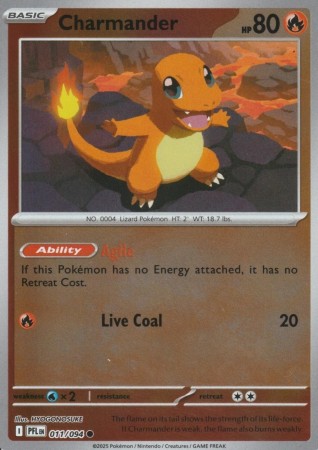 Charmander [Reverse Holo] #11 Pokemon Phantasmal Flames