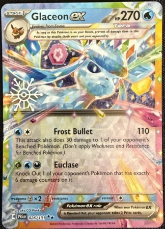 Glaceon EX [Holiday Calendar] #26 Pokemon Prismatic Evolutions
