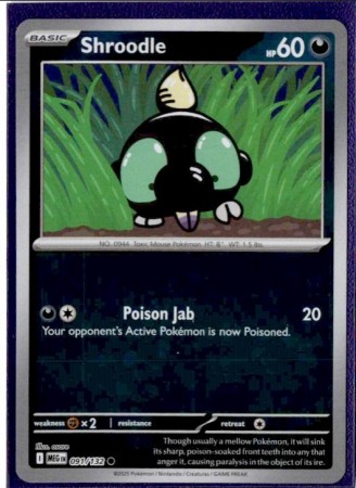 Shroodle [Reverse Holo] #91 Pokemon Mega Evolution