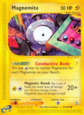 Magnemite #91 Pokemon Aquapolis