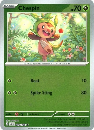Chespin [Reverse Holo] #5 Pokemon Chaos Rising