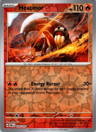 Heatmor [Reverse Holo] #39 Pokemon Obsidian Flames