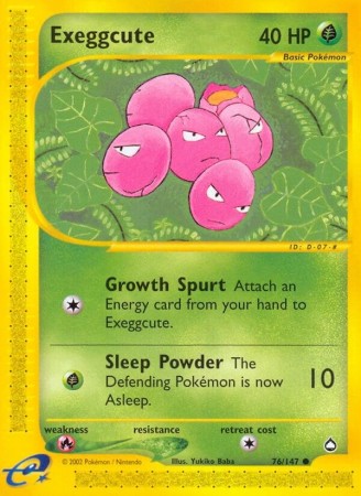Exeggcute #76 Pokemon Aquapolis
