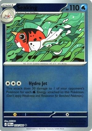Seaking [Reverse Holo] #14 Pokemon Pitch Black 