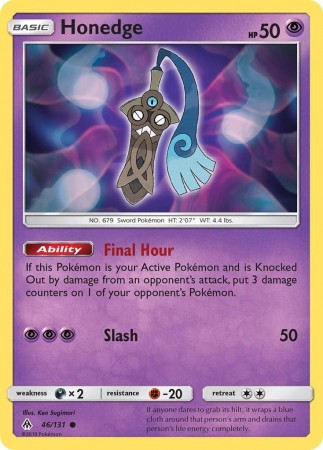 Honedge #46 Pokemon Forbidden Light