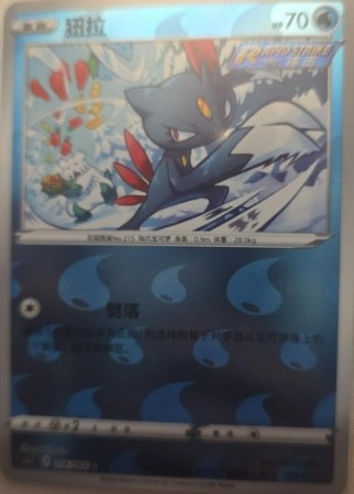 Sneasel 012/066 Reverse Holo  - CS3.5C - S-Chinese