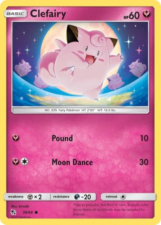 Clefairy #39 Pokemon Hidden Fates