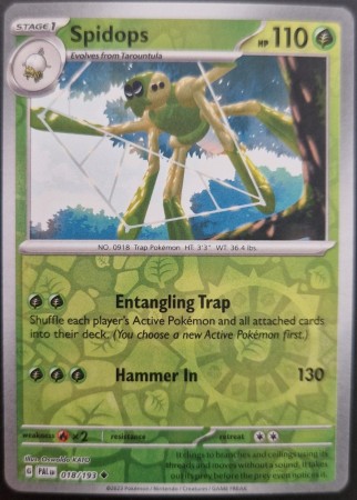 Spidops [Reverse Holo] #18 Pokemon Paldea Evolved 