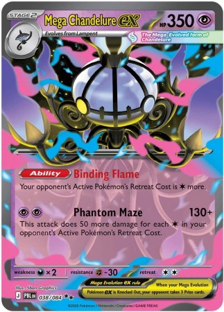 Mega Chandelure ex #38 Pokemon Pitch Black 