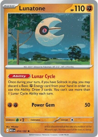 Lunatone #74 Pokemon Mega Evolution