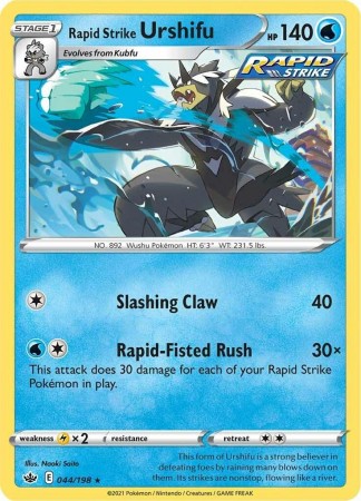 Rapid Strike Urshifu #44 Pokemon Chilling Reign