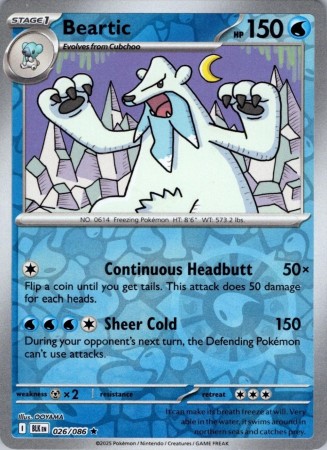 Beartic [Reverse] #26 Pokemon Black Bolt