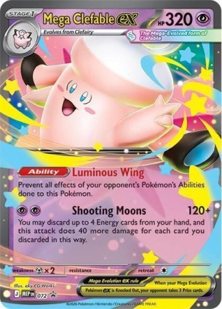 Mega Clefable Ex #72 Pokemon Promo