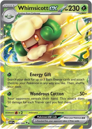 Whimsicott ex #5 Pokemon White Flare
