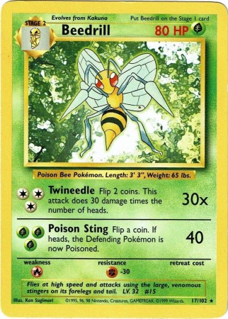 Beedrill #17 Pokemon Base Set