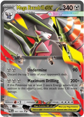 Mega Excadrill ex #65 Pokemon Pitch Black 