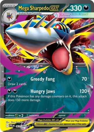 Mega Sharpedo ex #61 Pokemon Phantasmal Flames