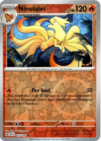 Ninetales [Reverse Holo] #17 Pokemon Surging Sparks