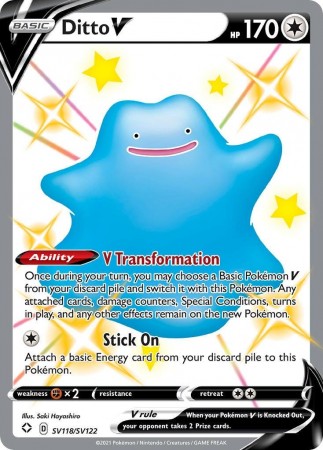 Ditto V #SV118 Pokemon Shining Fates