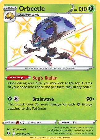 Orbeetle #SV009 Pokemon Shining Fates