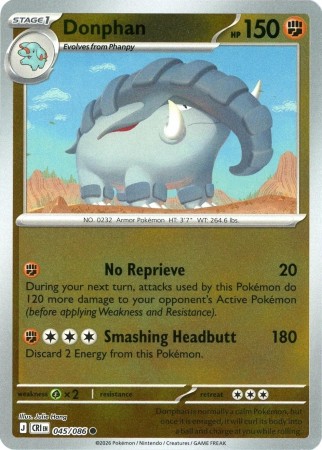 Donphan [Reverse Holo] #45 Pokemon Chaos Rising