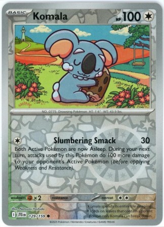 Komala [Reverse Holo] #129 Pokemon Journey Together